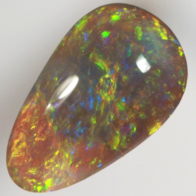 SOLID SEMI BLACK OPAL Bright sparkles of green with a touch of orange